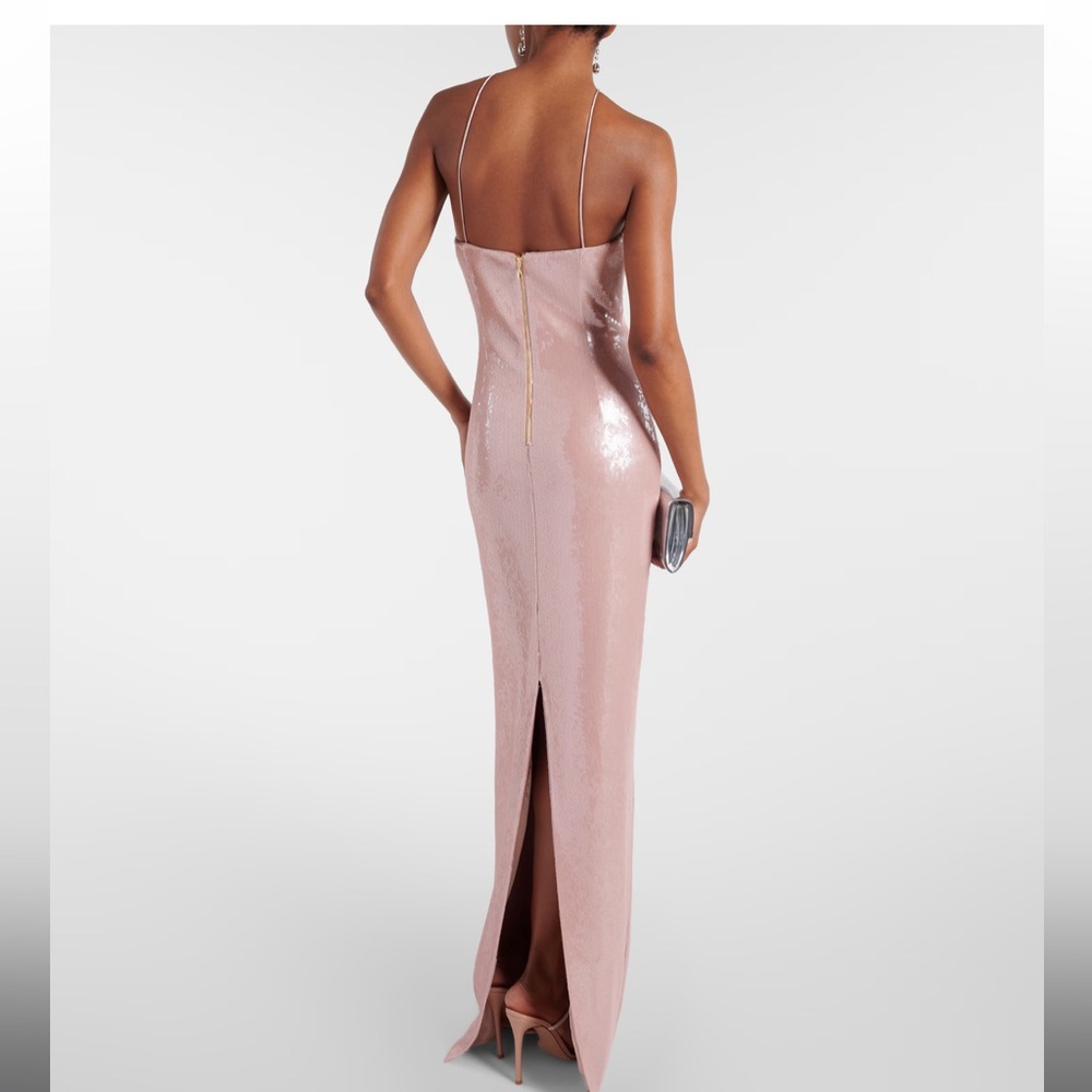 Rebecca Vallence Elegant Pink Sequin Gown - Picture 2 of 9